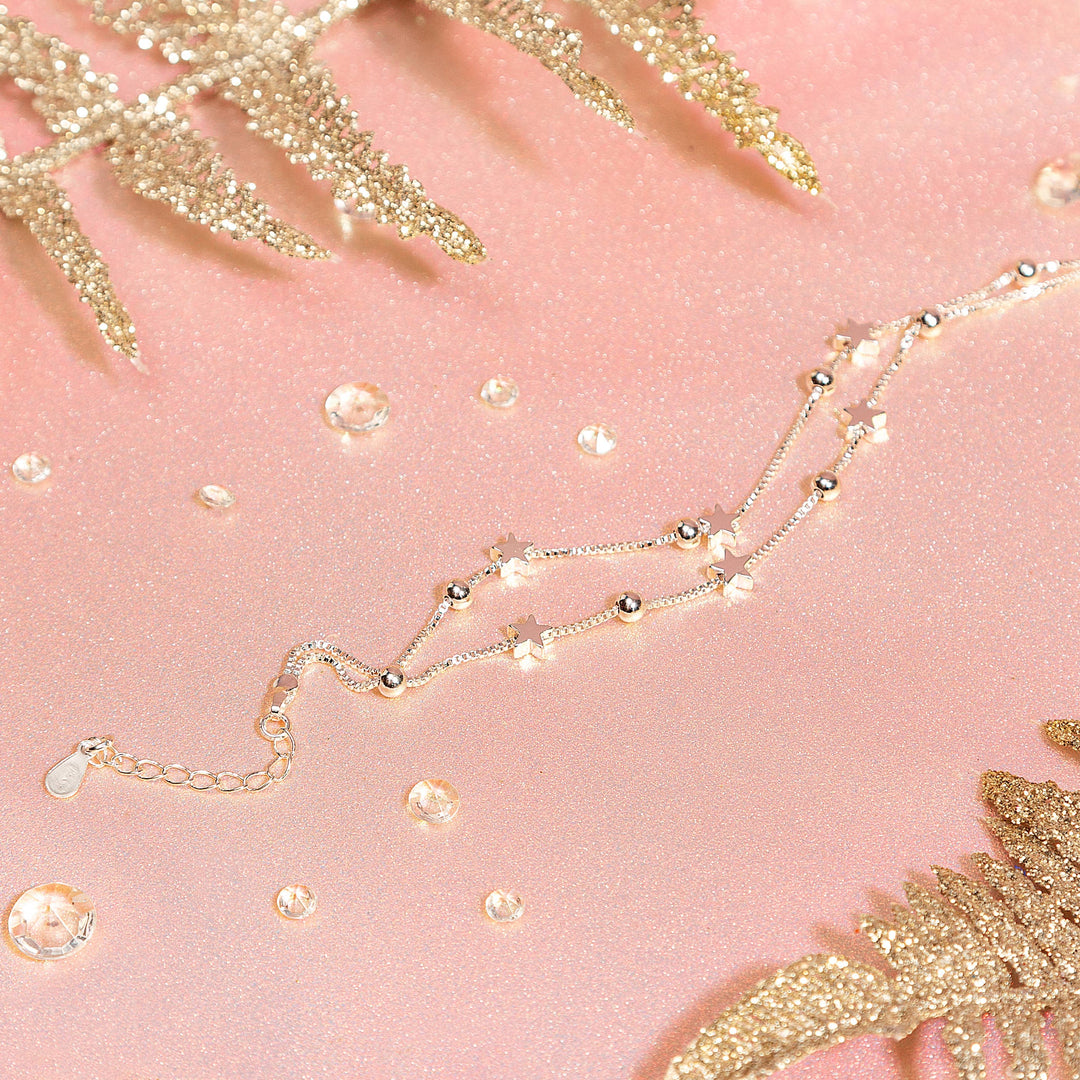 Silver Stars Birthday Bracelet