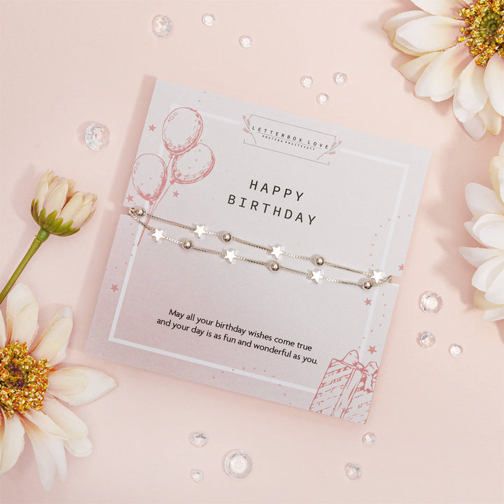 Silver Stars Birthday Bracelet
