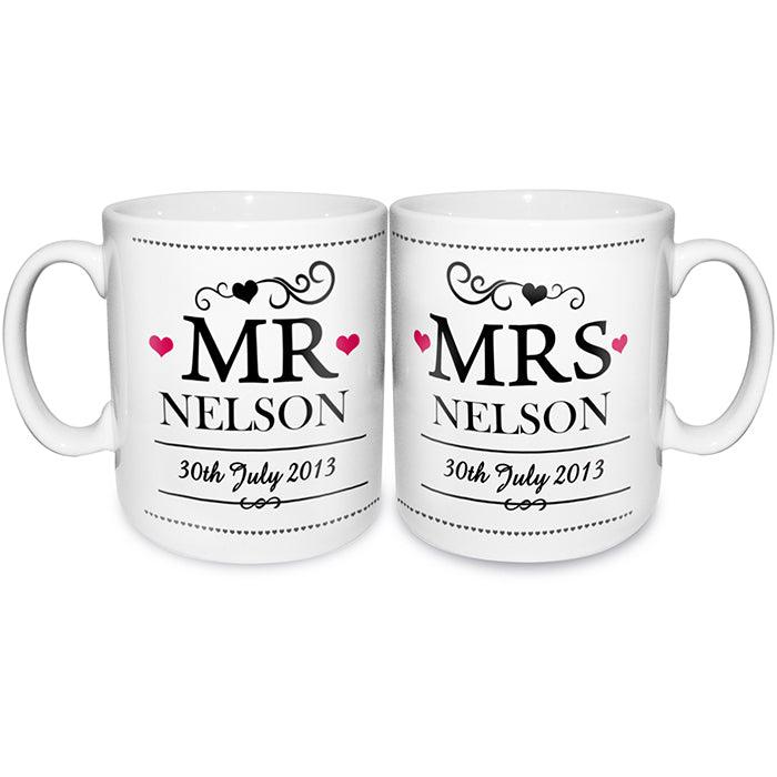 Mr and Mrs Mugs - Personalised