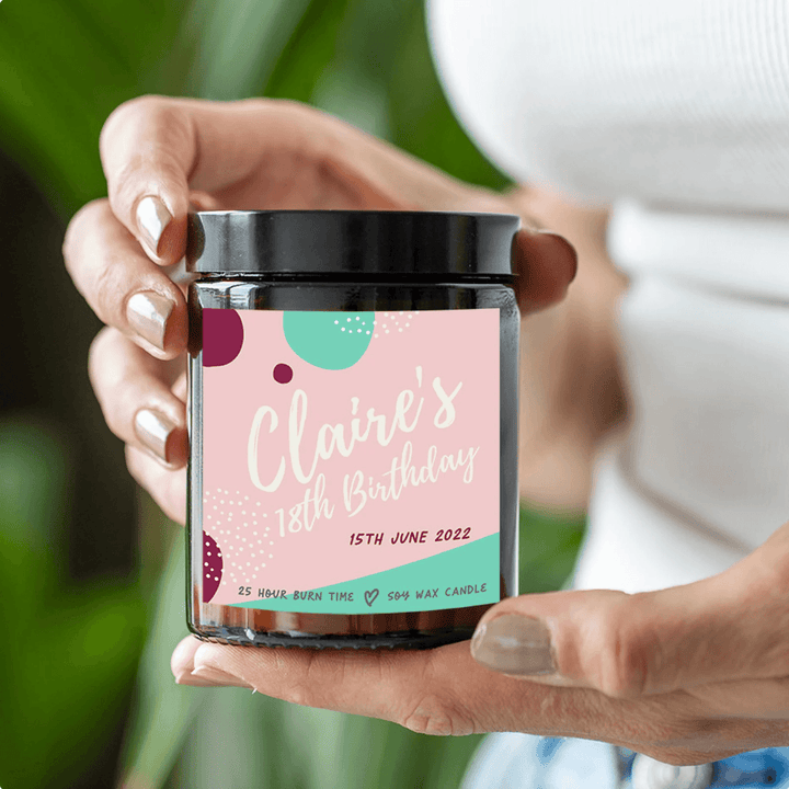 Personalised 18th Birthday Candle