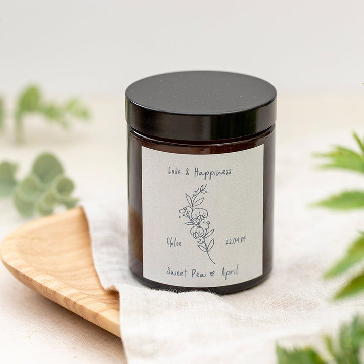 April Birthday Flower Candle