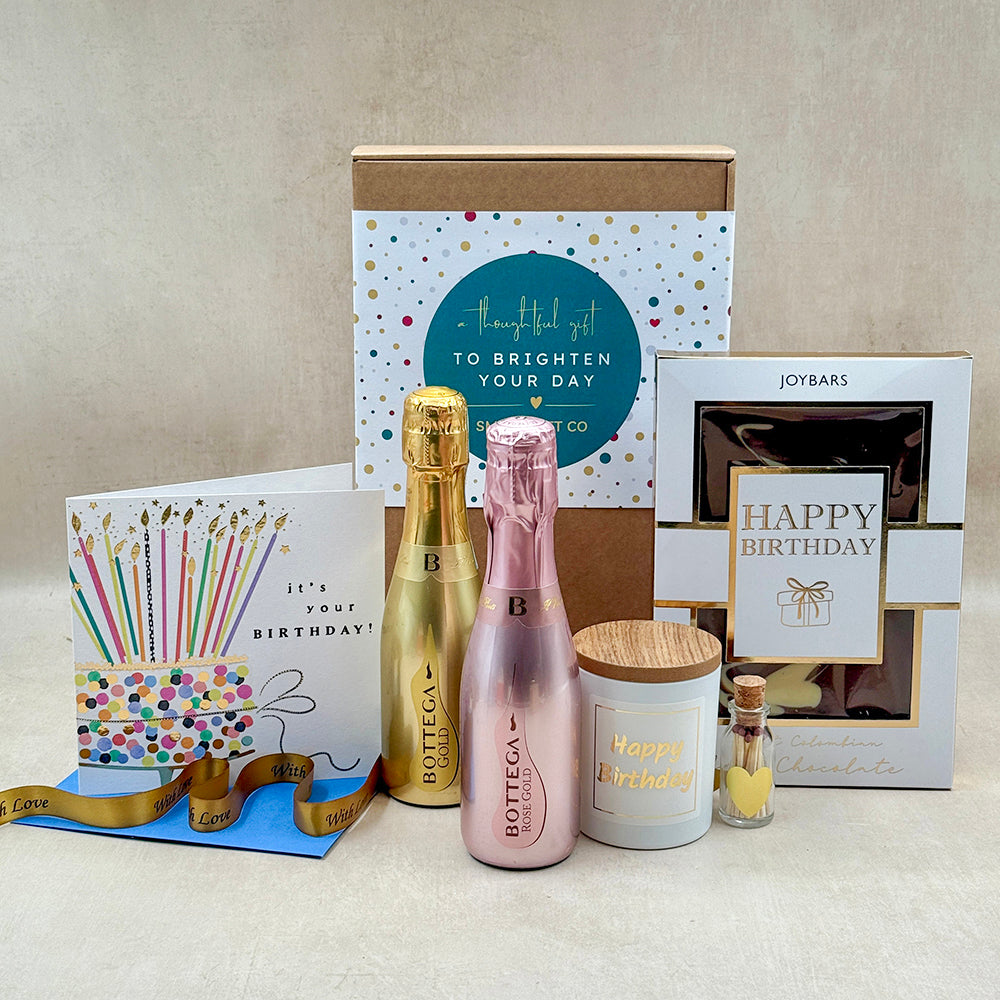 Birthday Celebration Gift Box with Prosecco & Treats