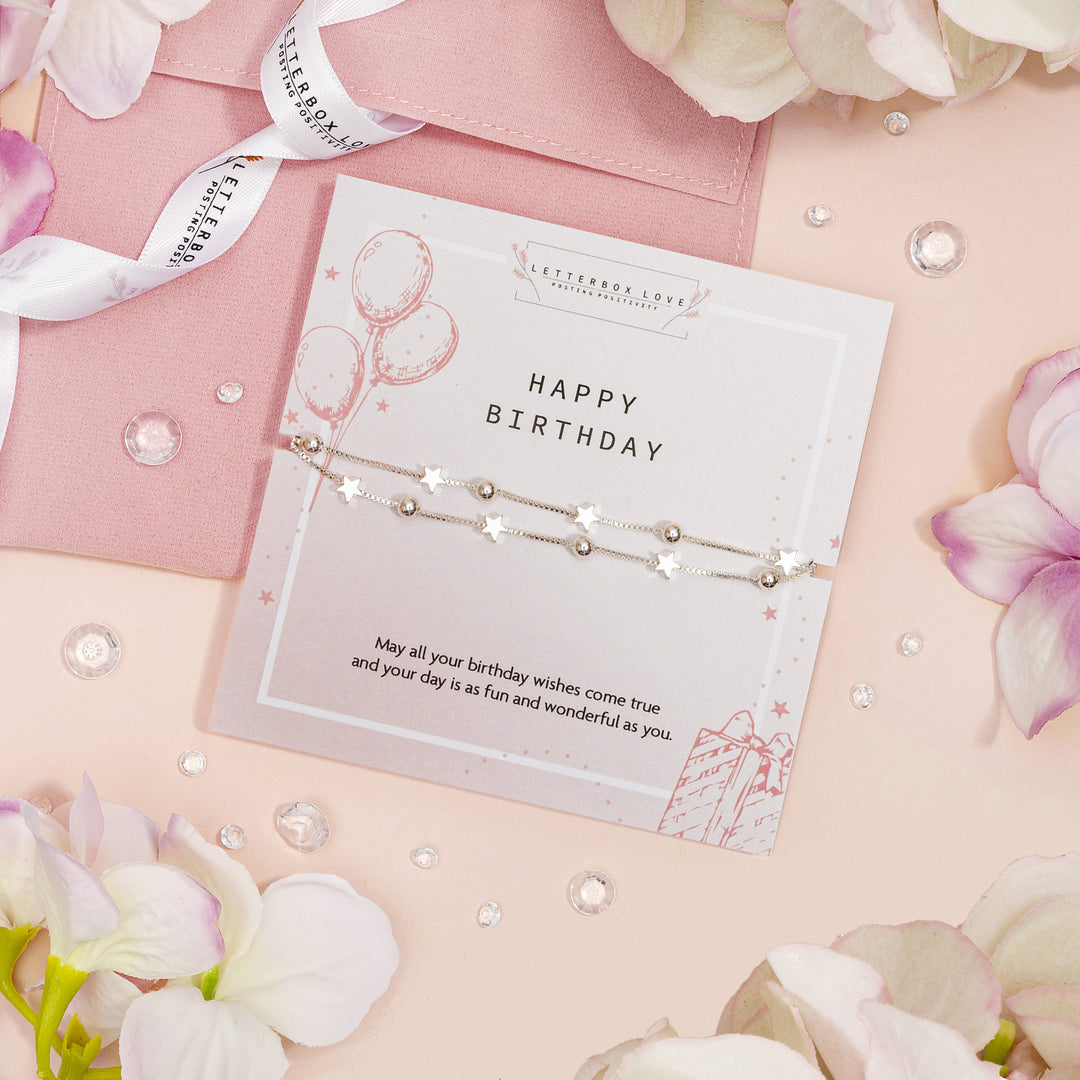Silver Stars Birthday Bracelet