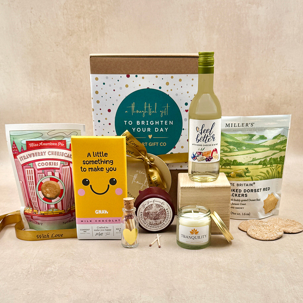 Feel Better Gift Box - Cheese Wine and Comfort Treats