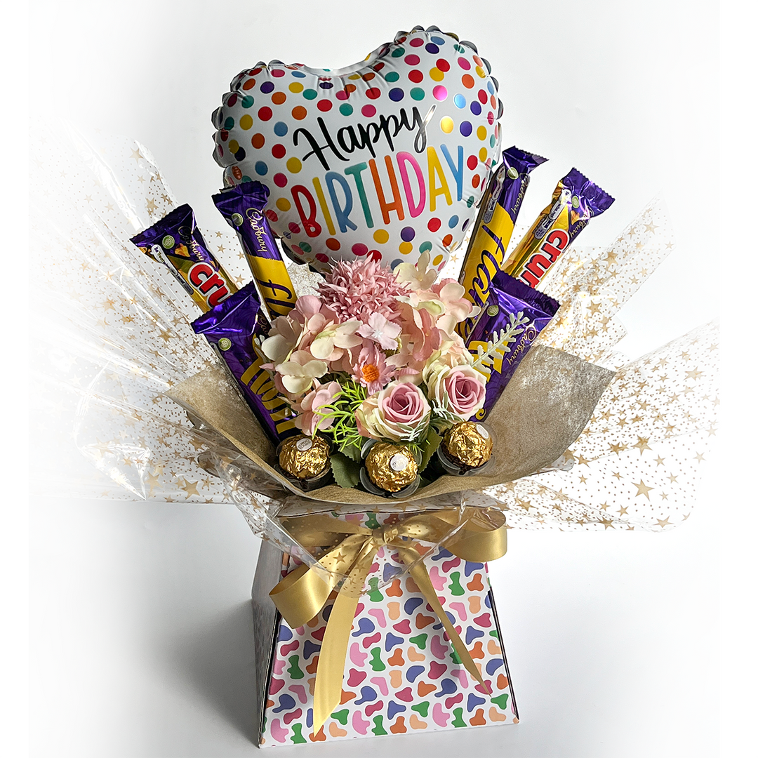 Happy Birthday Chocolate Bouquet with Dairy Milk Chocolate