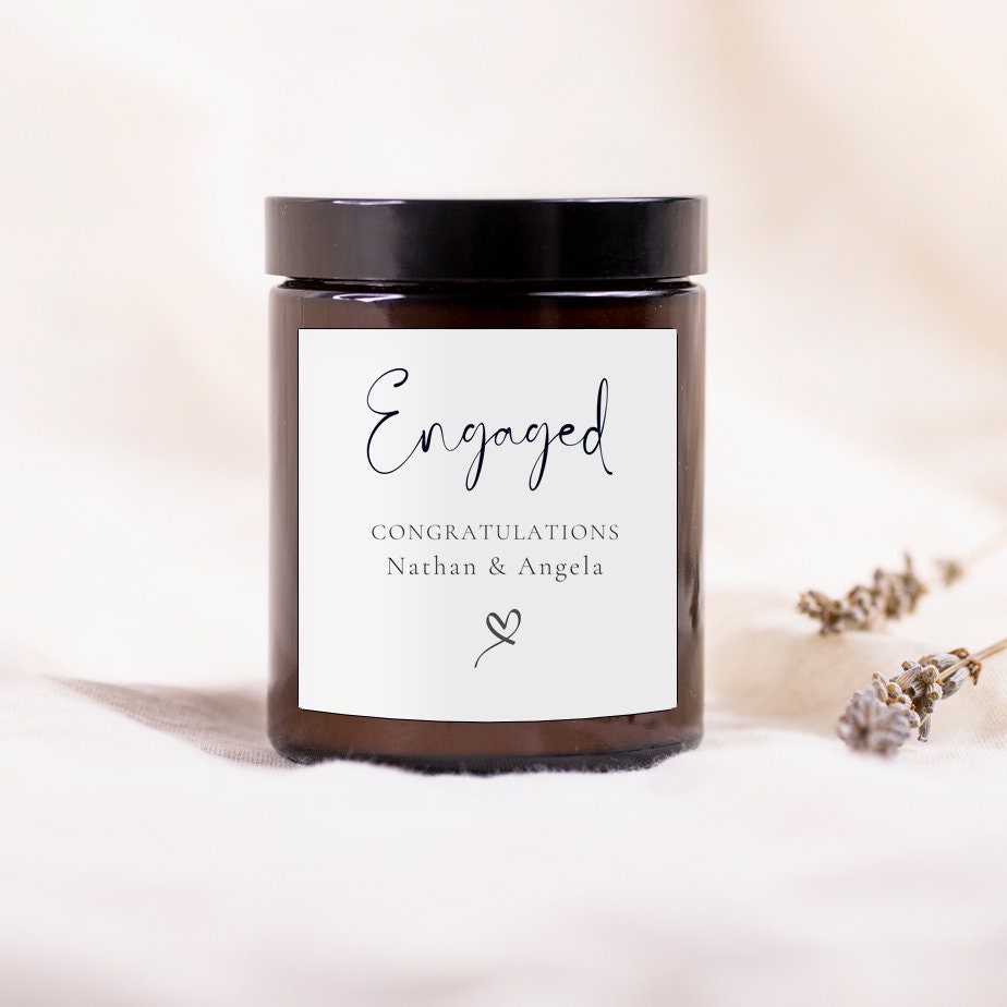 Minimalist Engagement Candle Gift