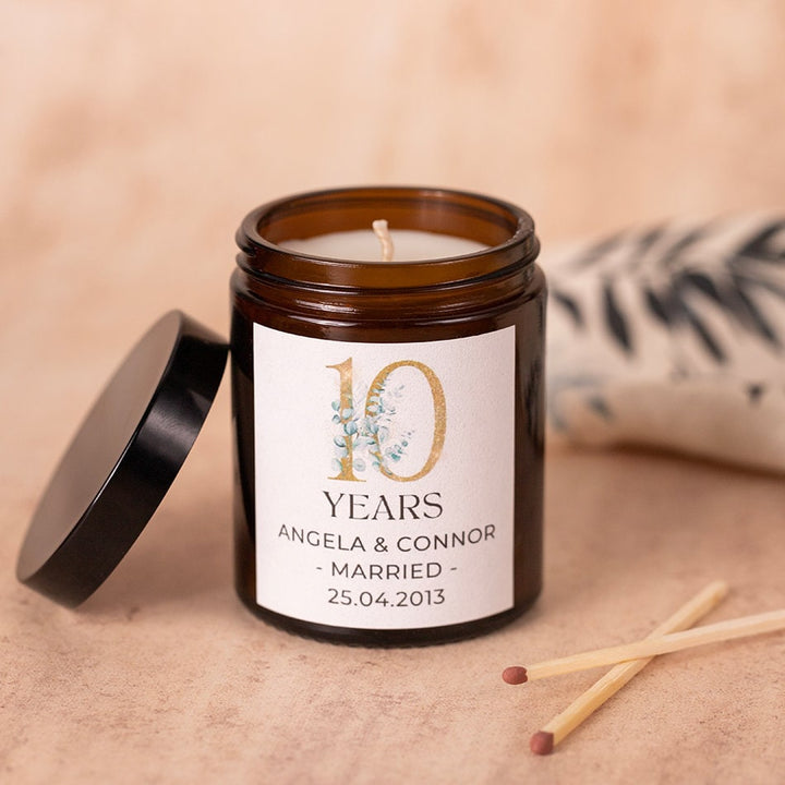 Personalised Anniversary Candle - Any Number of Years