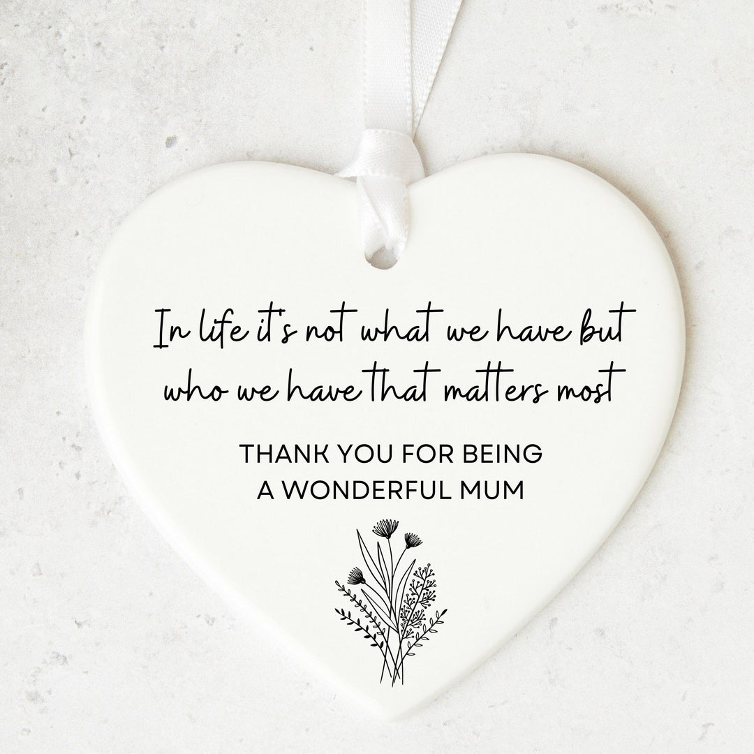 Thank You for Being a Wonderful Mum Keepsake
