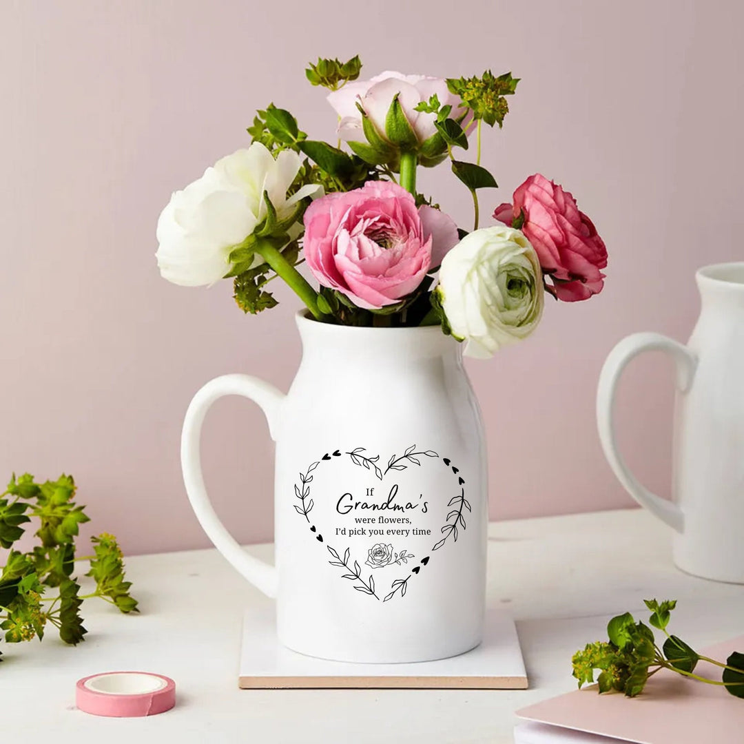 Personalised Flower Vase - If Grandma's Were Flowers