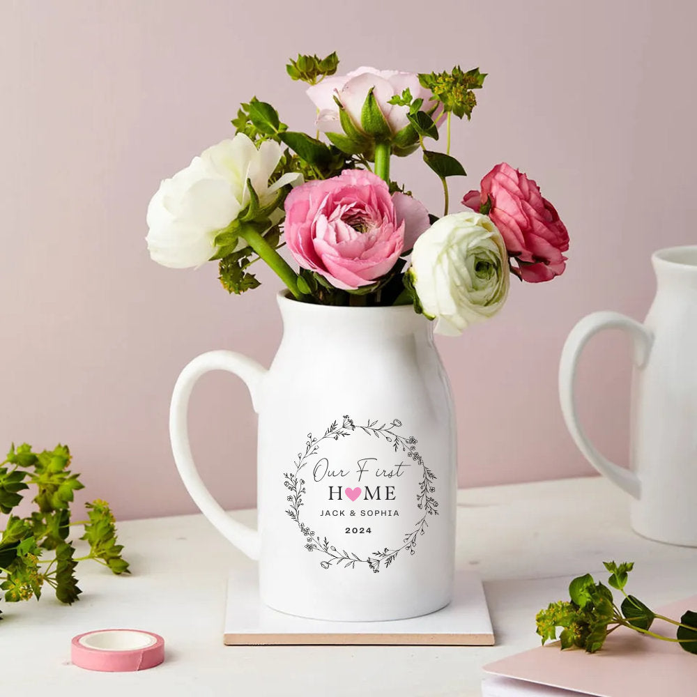Personalised Flower Vase for New Home Occasion