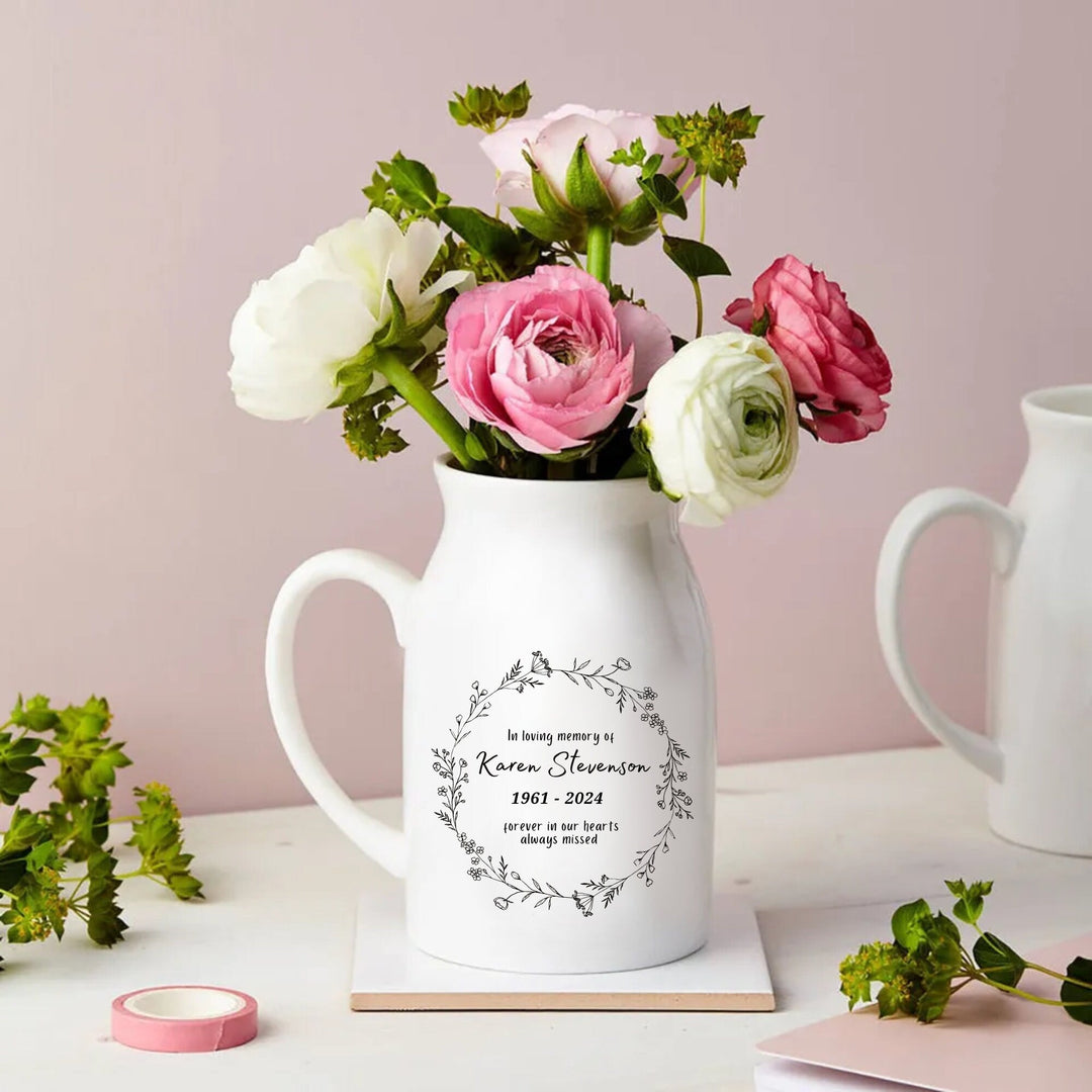 In Loving Memory Vase - Personalised Sympathy Gift