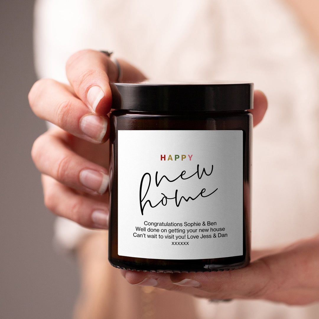 New Home Candle Gift with Personalised Message