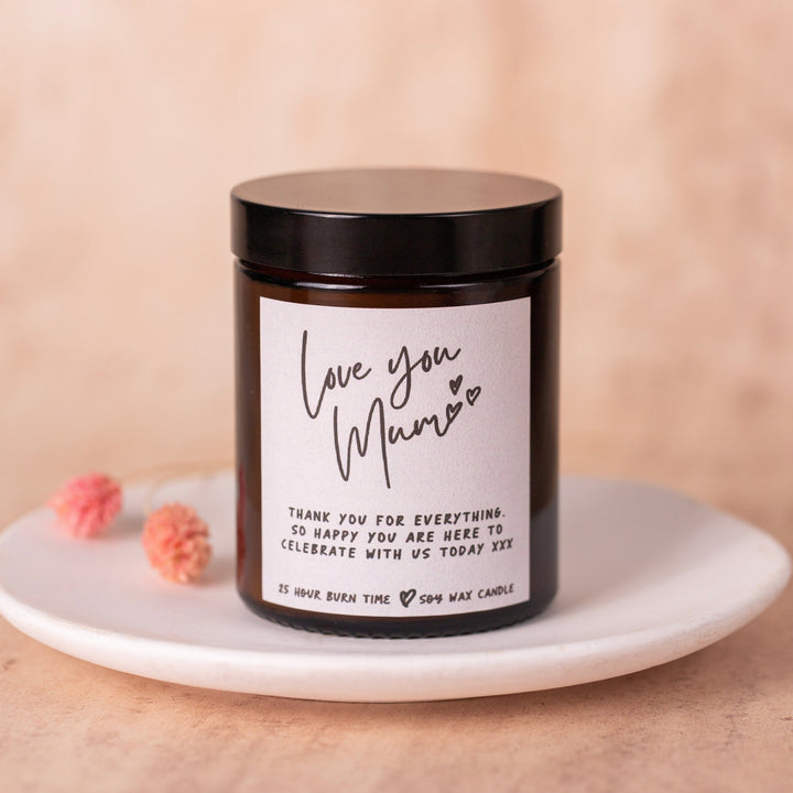 Candle Gift for Mum - Personalised Candle with Message
