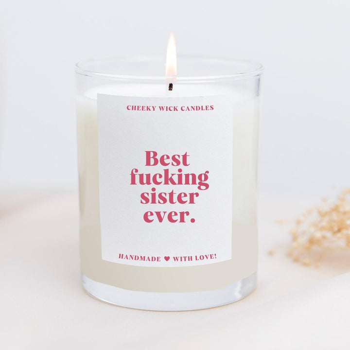 Best F*cking Sister Ever Candle Gift