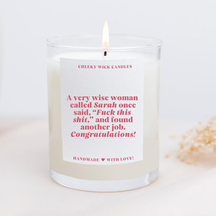 Personalised Wise Woman Once Said Candle