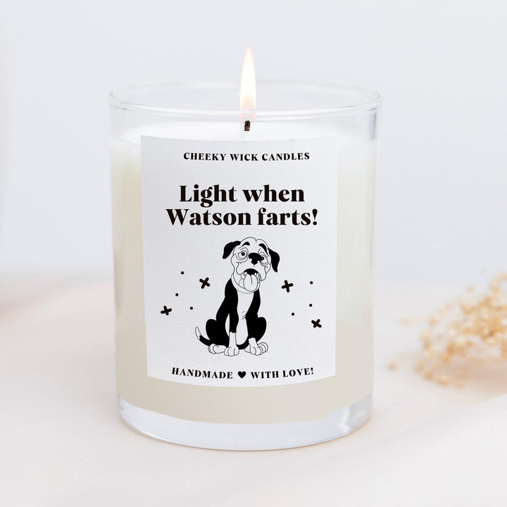 Light Me When the Dog Farts Candle Gift - Boxer Dog