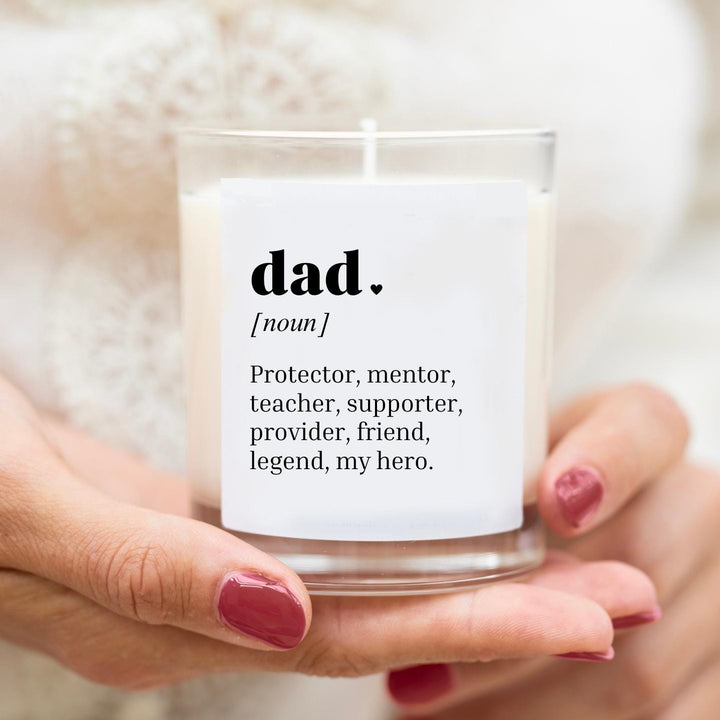 Personalised Dictionary Definition Candle for Dad