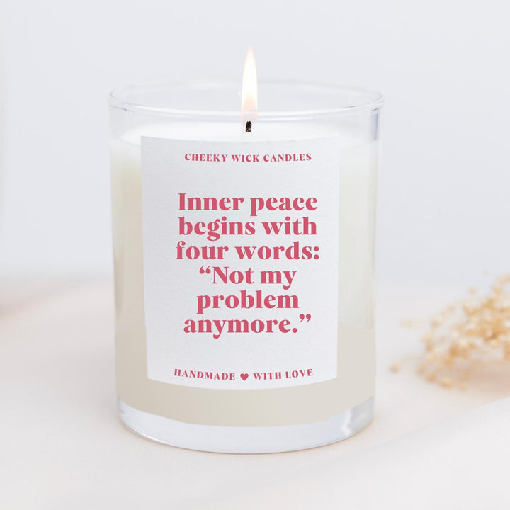 Inner Peace Begins with Four Words Candle Gift
