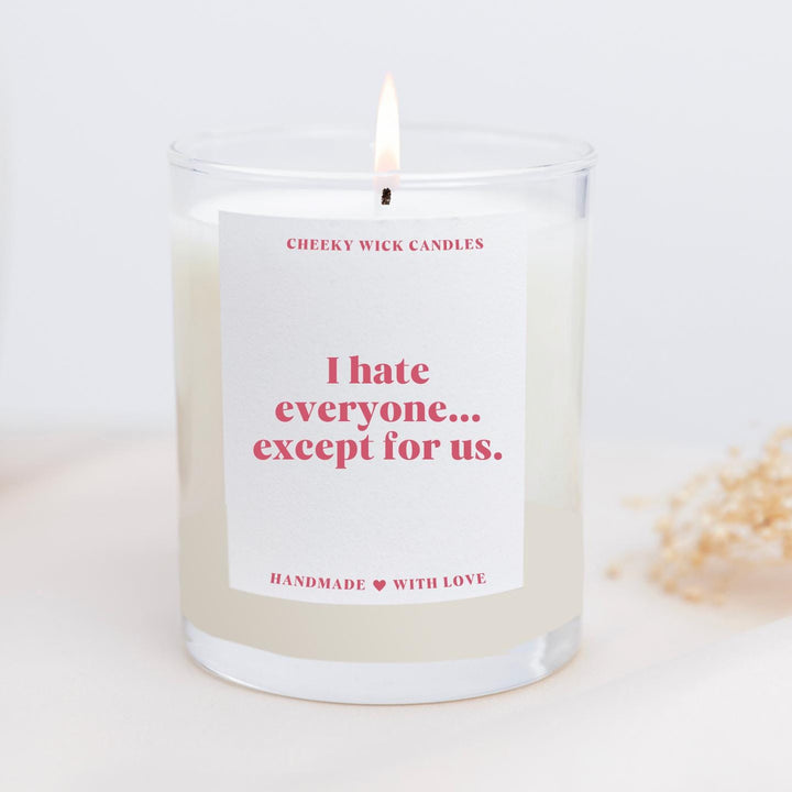 I Hate Everyone Except Us Candle
