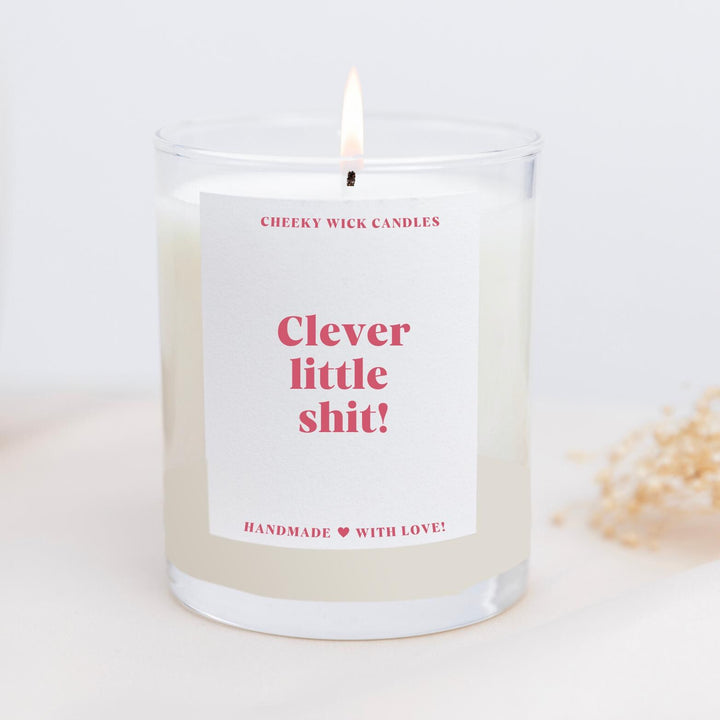 Clever Little Shit Funny Candle for Friends - Graduation Gift Idea