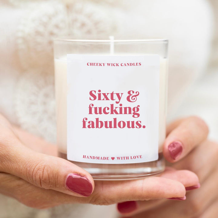 60 and Fucking Fabulous Funny Candle