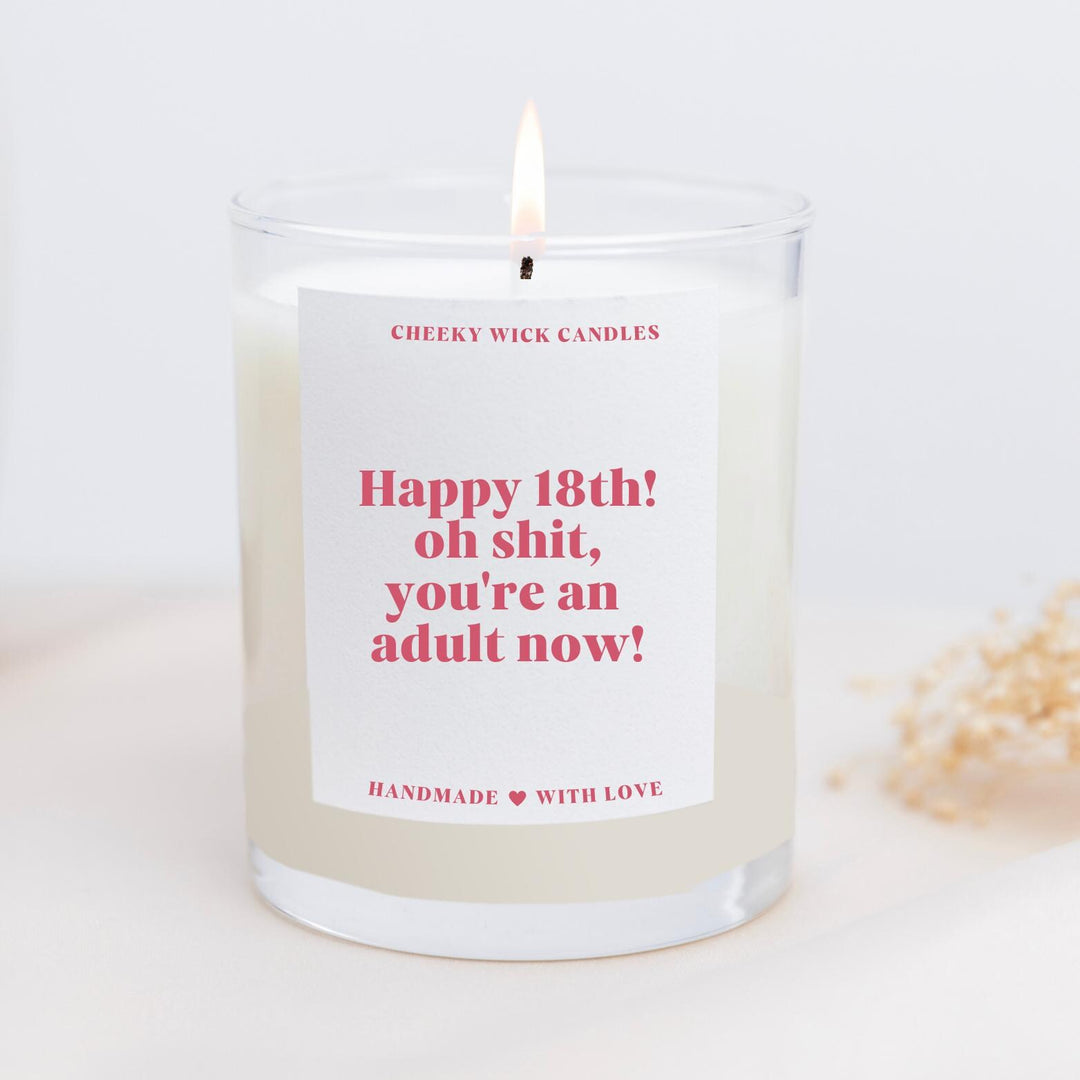 Oh Shit, You're an Adult Now! 18th Birthday Candle Gift