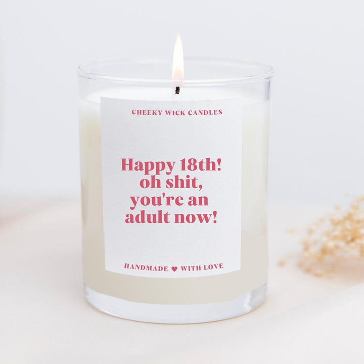 Oh Shit, You're an Adult Now! 18th Birthday Candle Gift