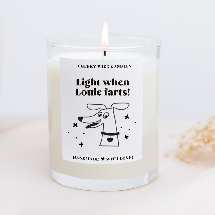 Light Me When the Dog Farts Candle - Whippet