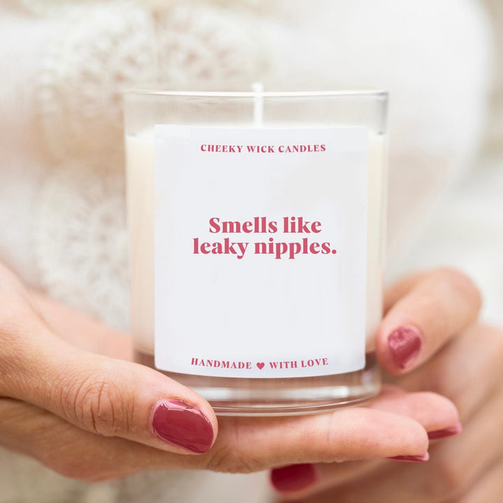 Smells Like Leaky Nipples Candle Gift for New Mum