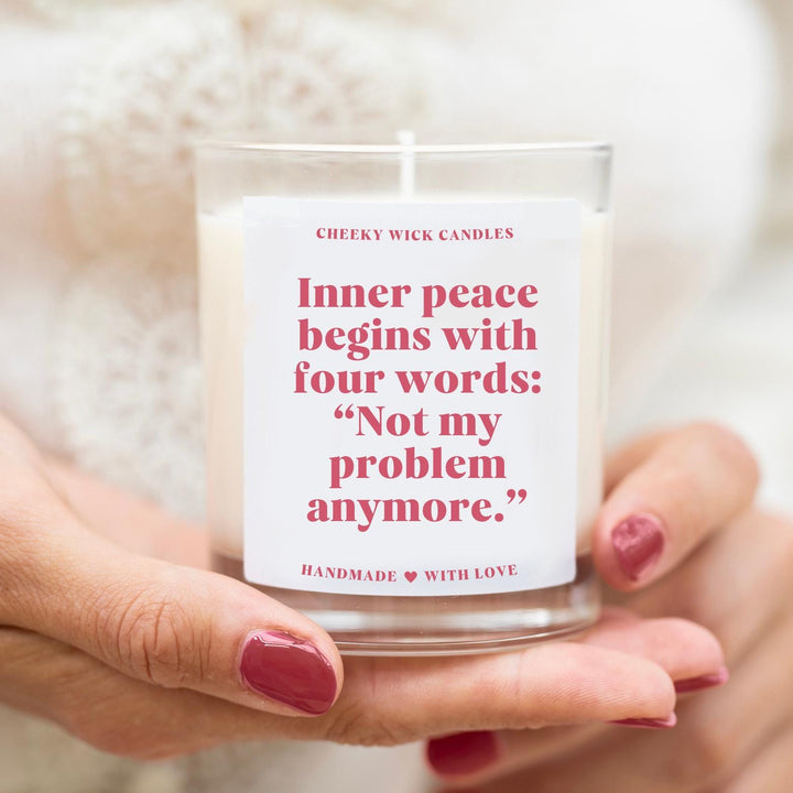 Inner Peace Begins with Four Words Candle Gift