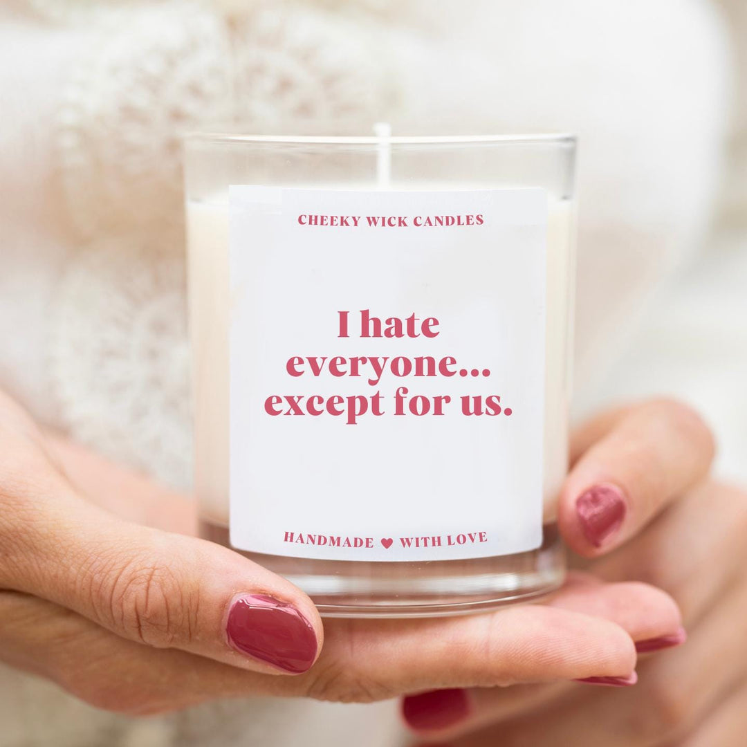 I Hate Everyone Except Us Candle