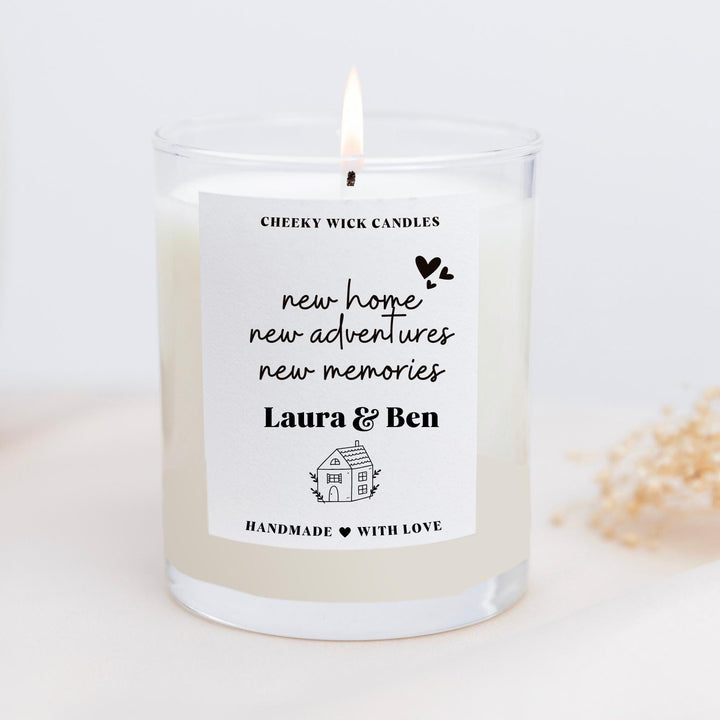 Personalised New Home New Adventures Candle Gift
