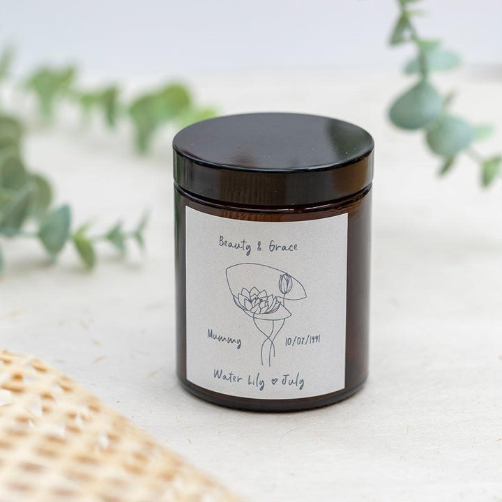 July Birthday Flower Candle