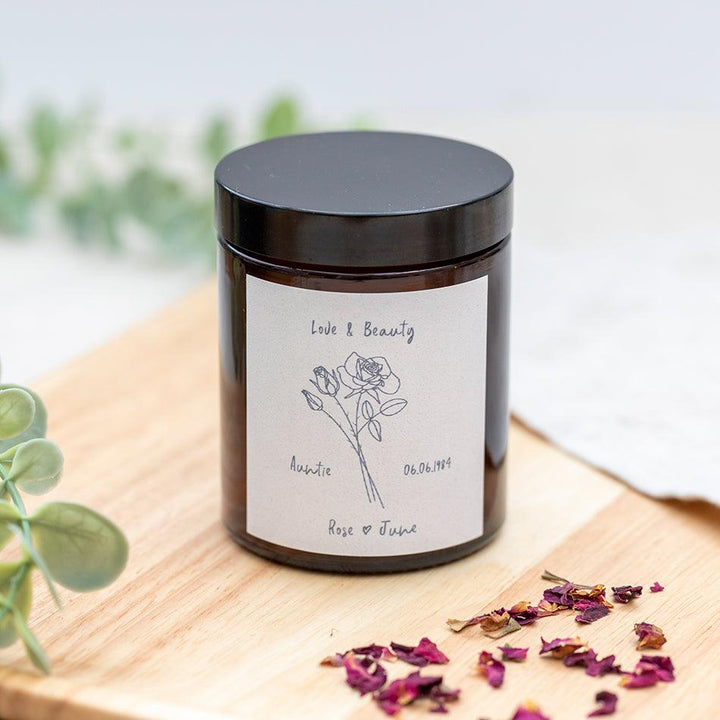 June Birthday Flower Candle