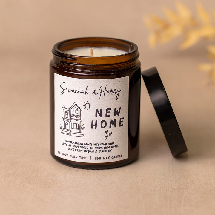 New Home Personalised Candle - Doodle House