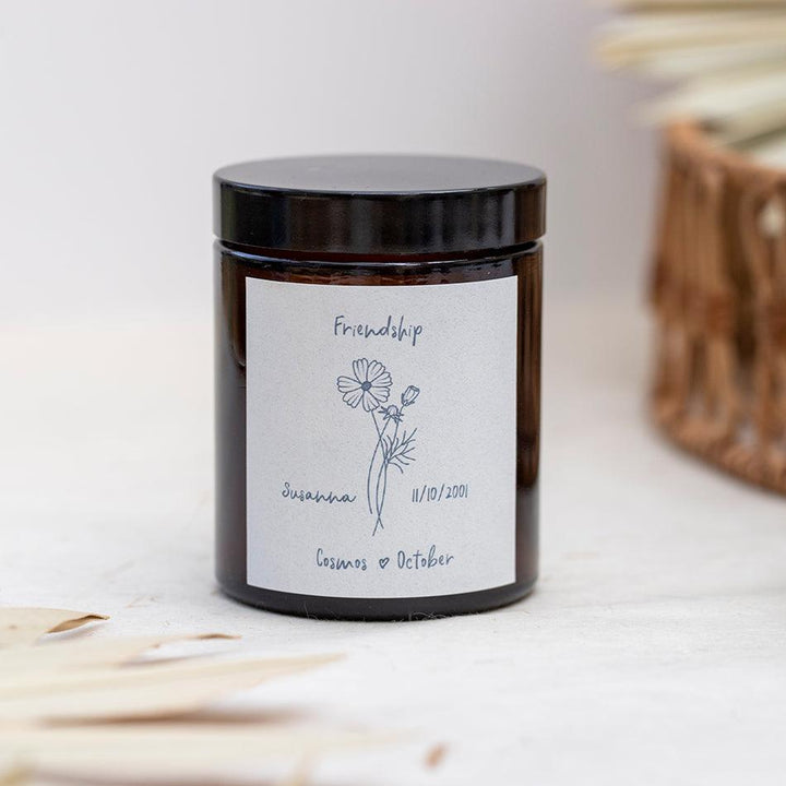 October Birthday Flower Candle