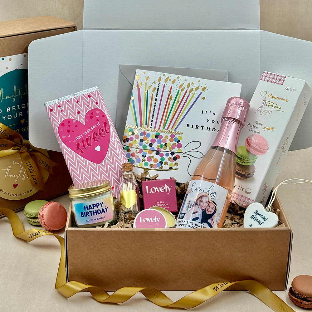 Personalised Photo Prosecco Gift Set with Candle
