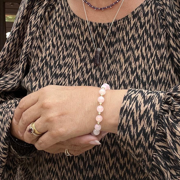 Rose Quartz Gemstone Bracelet 8mm