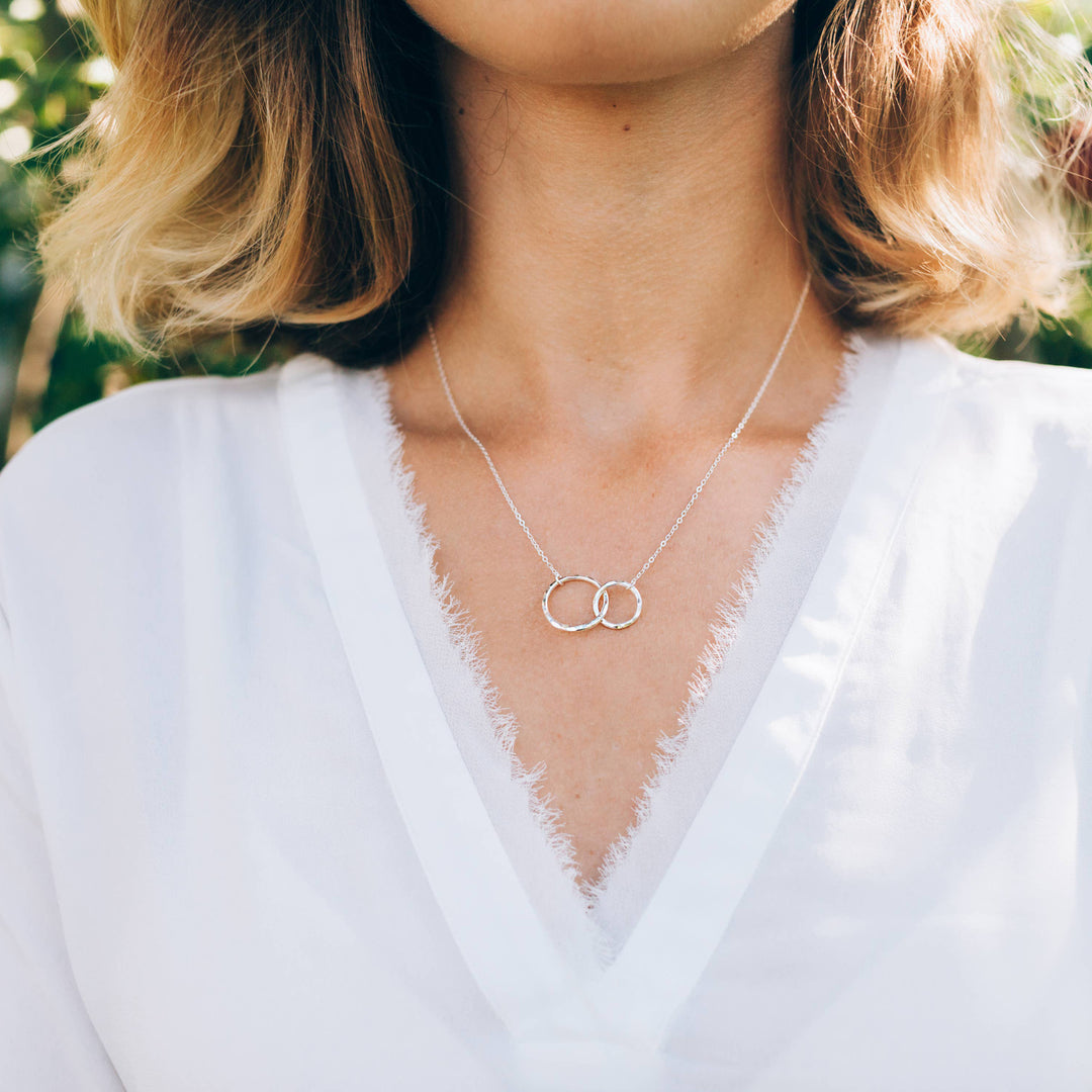 Celebrating You Mother Friend Daughter 2 Rings Necklace Gift