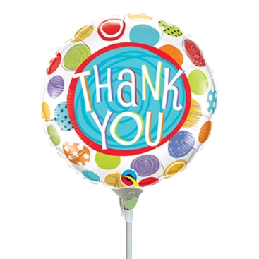 Thank You Balloon on Stick 9"