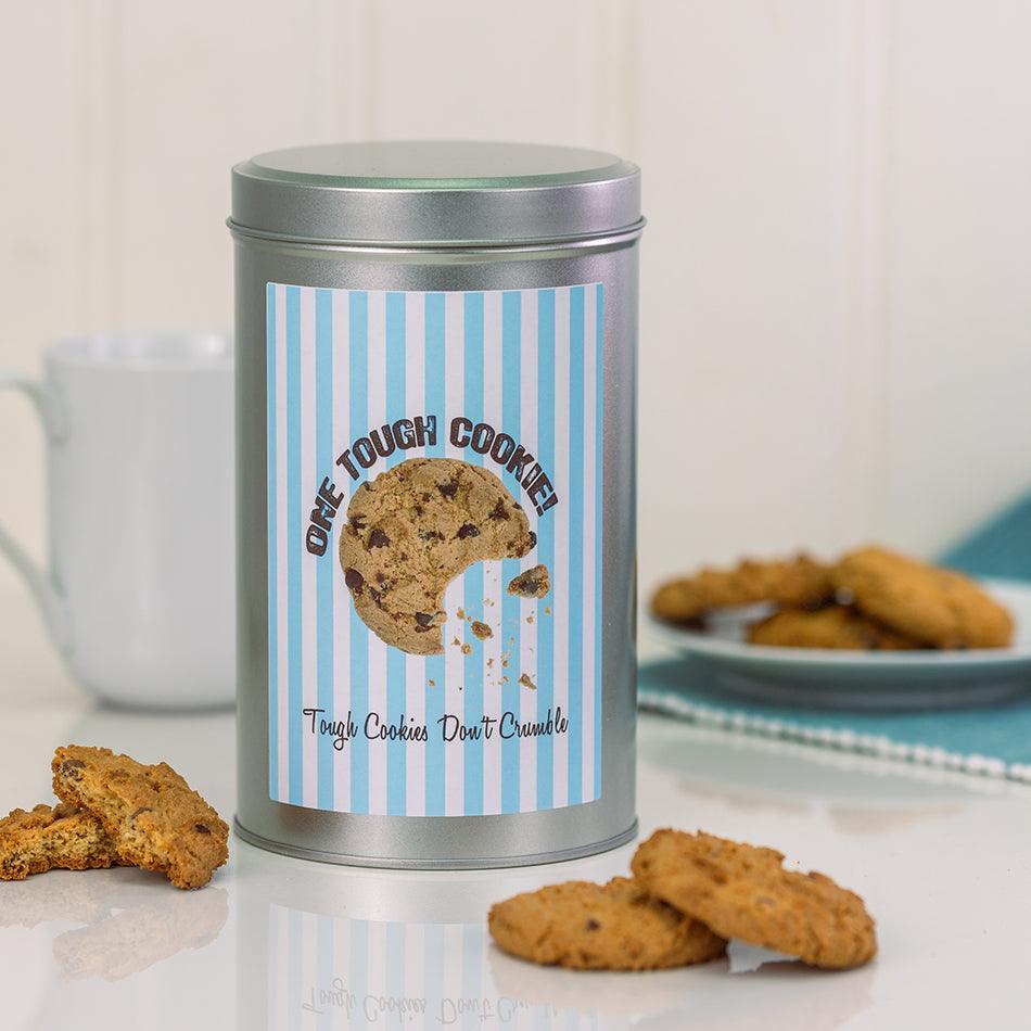 One Tough Cookie Tin with a Dozen Biscuits