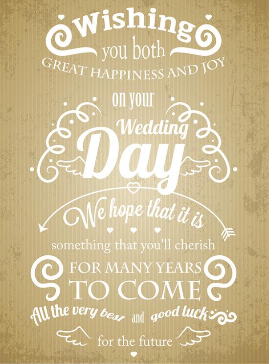 Happiness and Joy On Your Wedding Day Wine Gift