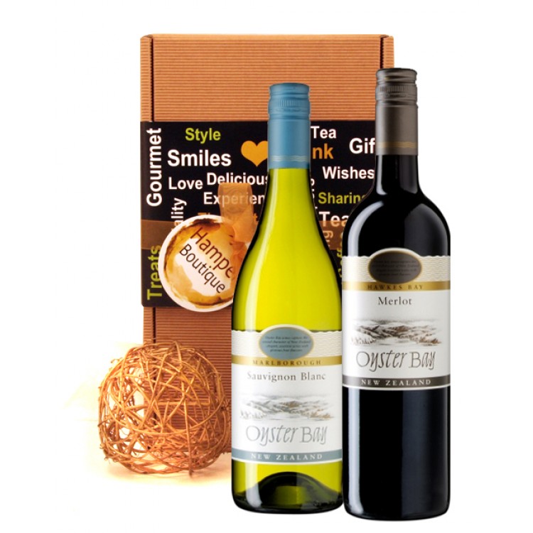 New Zealand Wine Duo in Wooden Presentation Gift Box
