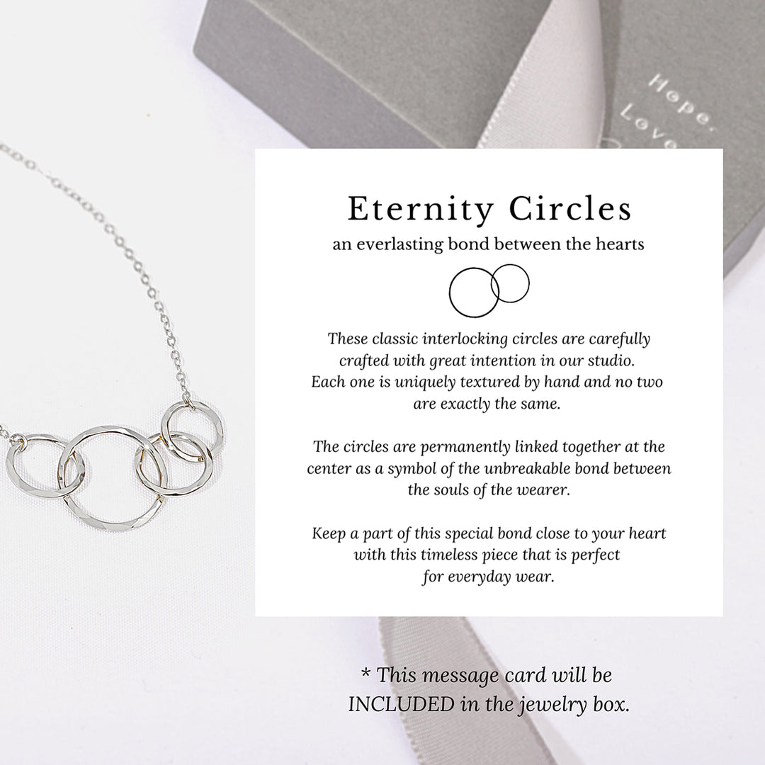 40th Birthday 4 Rings Eternity Necklace