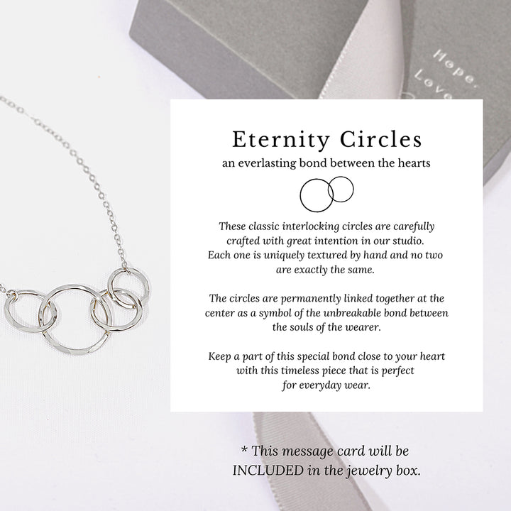 40th Birthday 4 Rings Eternity Necklace