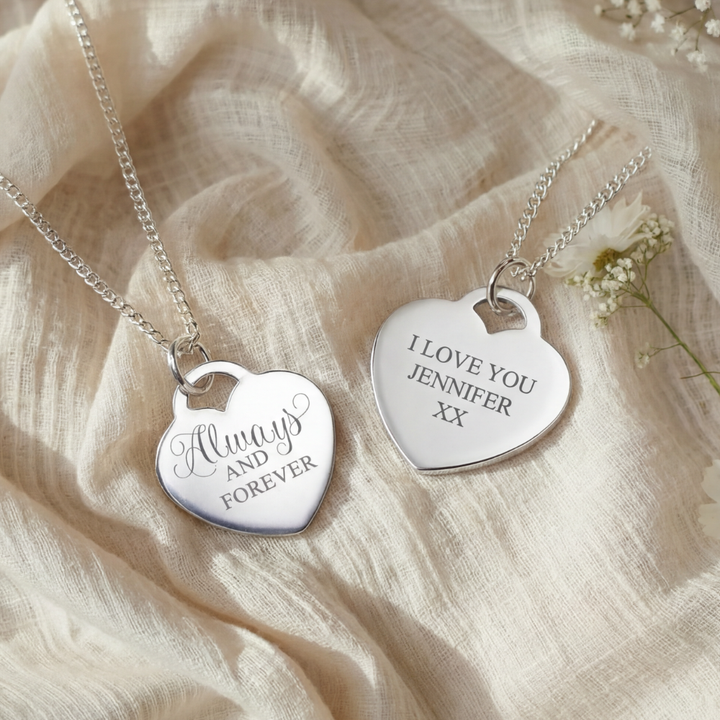 Personalised Always and Forever Heart Necklace