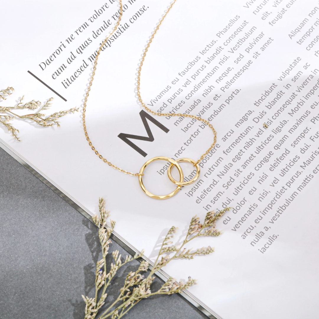 Eternity Circles Gold Vermeil Necklace - Unbiological Sister