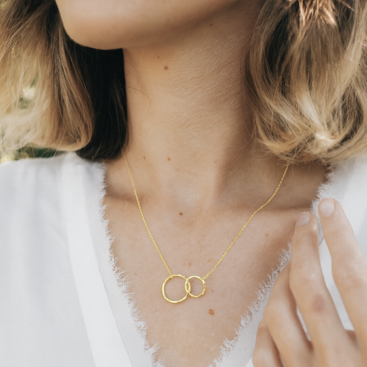 Eternity Circles Gold Vermeil Necklace - Sorry for Your Loss