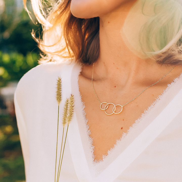 Eternity Circles Gold Vermeil Necklace - 30th Birthday