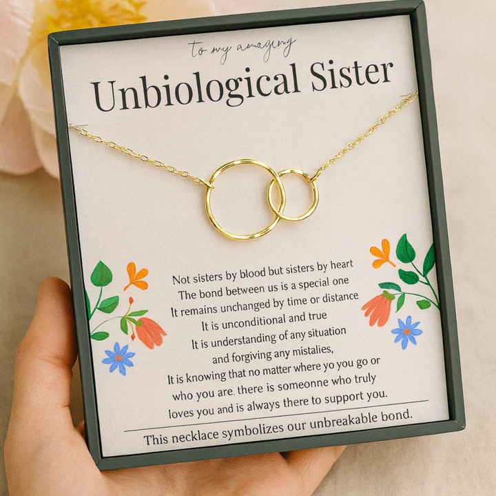 Eternity Circles Gold Vermeil Necklace - Unbiological Sister